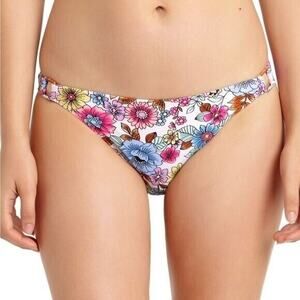 California Waves Multicolor Floral Hipster Bikini Swim Bottom NEW Women's Large